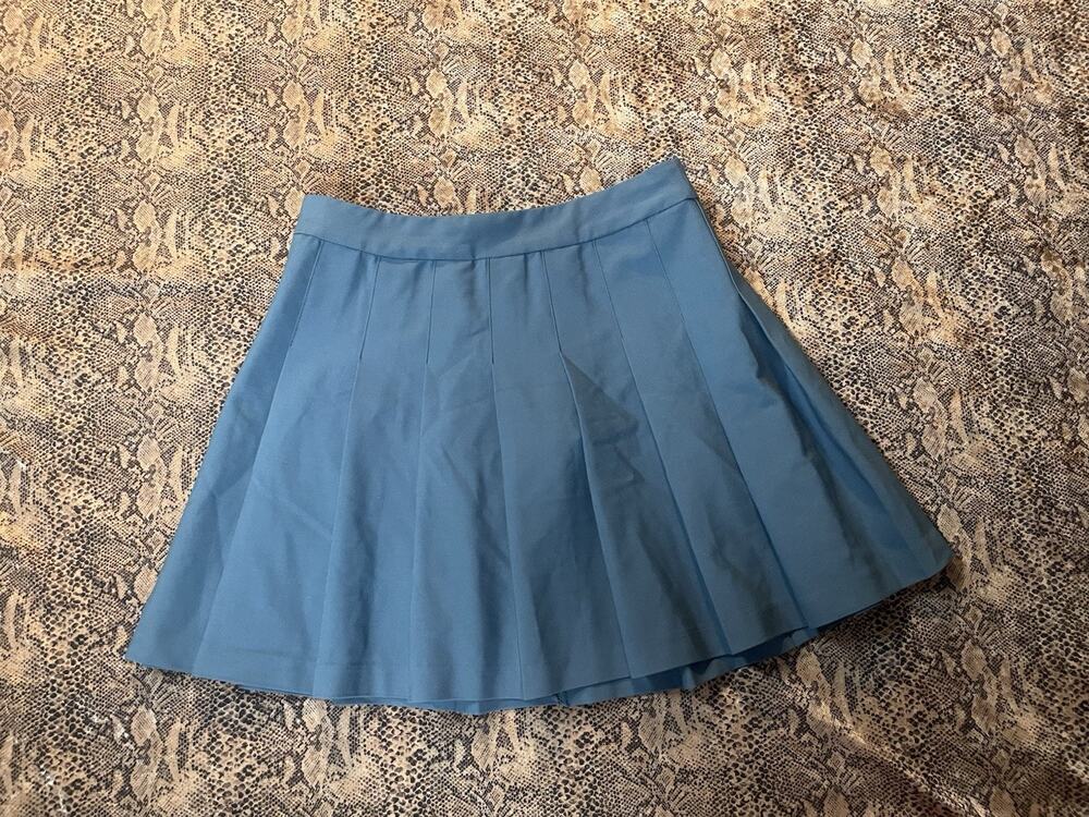Aritzia Sundays Best Micro Pleated Skirt Smokey Blue Preppy Womens Size 4